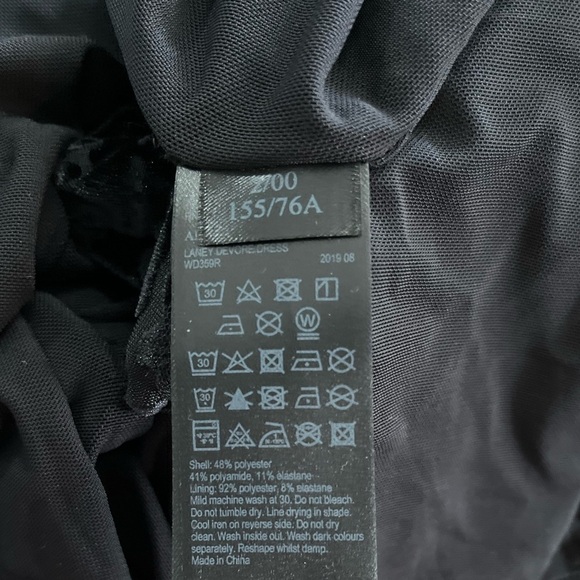 NWT ALLSAINTS Laney Devore Dress in Black - Velour Leopard - Picture 10 of 10